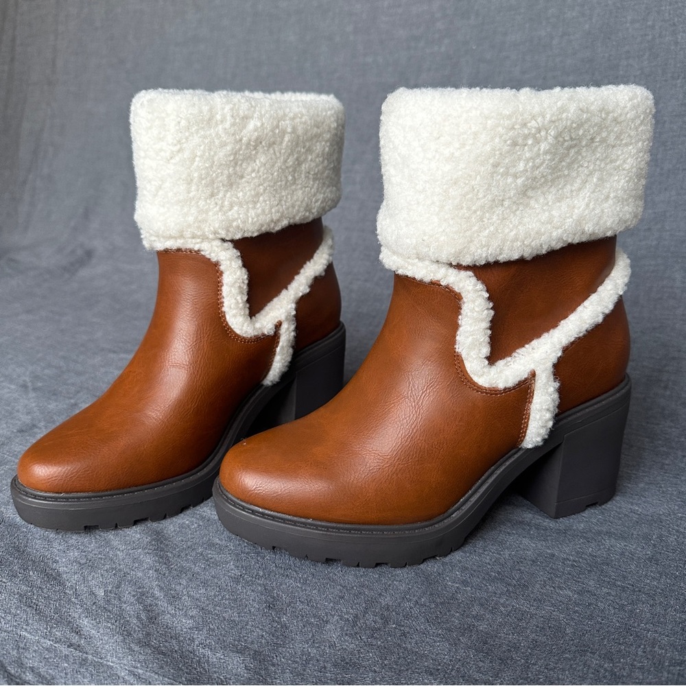 New in Box- Justfab Ellie Trim Boots